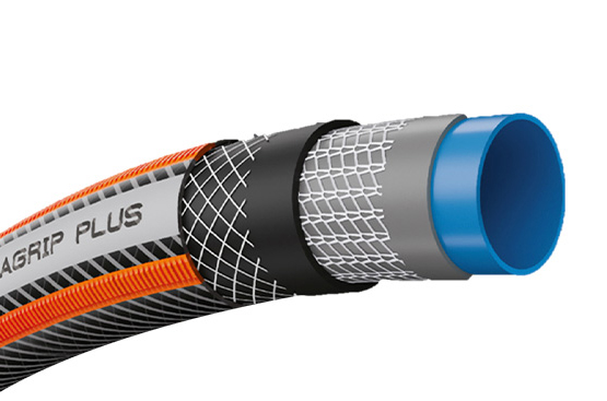 Шланг серии UltraGrip Plus имеет двойное армирование и специальный профиль, который обеспечивает идеальное крепление фитингов. Шланг отлично противостоит перегибам и скручиванию, при этом он остается гибким и не деформируется.