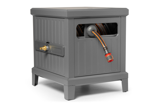 Катушка выполнена из стали и покрыта порошковой краской, что делает ее устойчивой к воздействия окружающей среды.